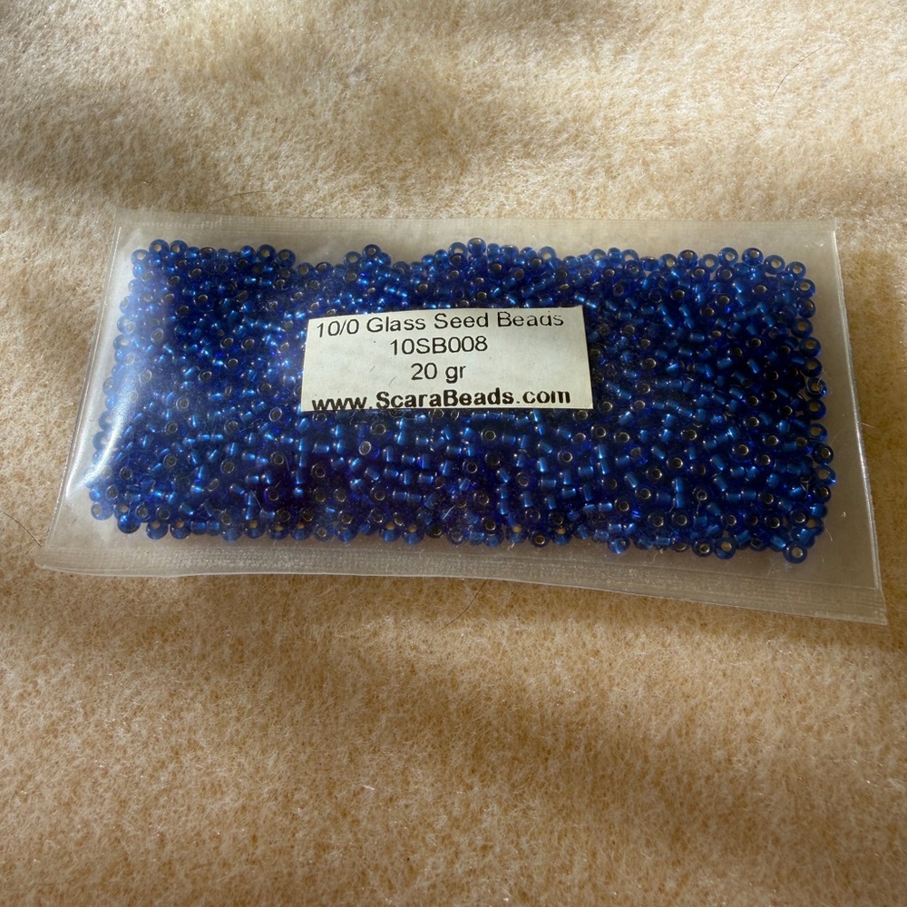 Deep Blue Glass Seed Beads